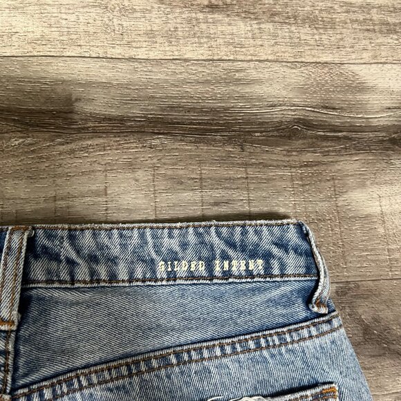 Gilded Intent High Rise Ankle Straight Distressed Denim Jeans Blue Size 25 - Picture 10 of 11